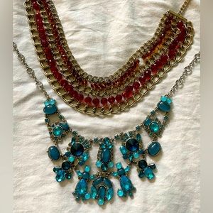 Two boutique women’s statement necklaces